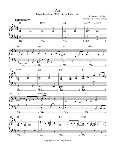 Air (composed by J.S. Bach, arranged by C. Crosby) (arr. Casey Crosby)