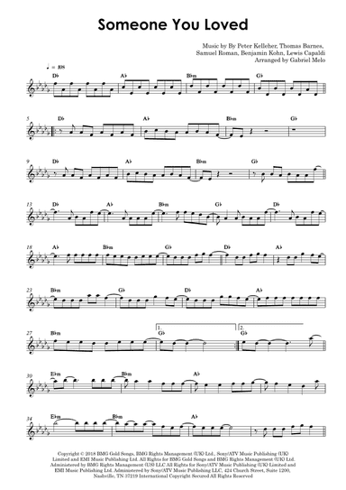 Someone You Loved (arr. Gabriel Melo)