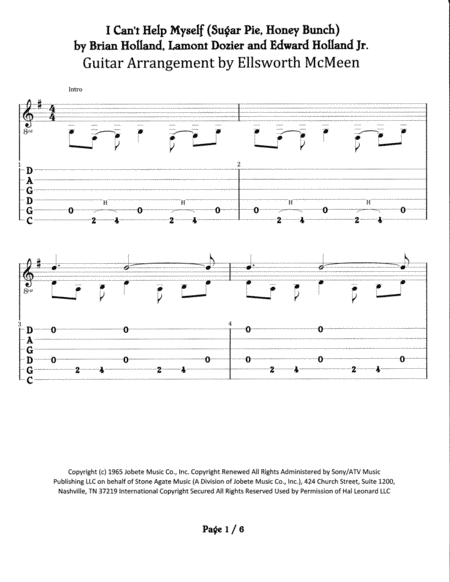 I Can't Help Myself (Sugar Pie, Honey Bunch) (arr. Ellsworth McMeen)