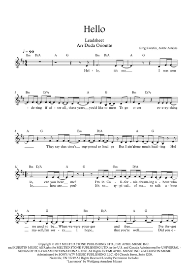 Hello (arr. Duda Oriontte)
