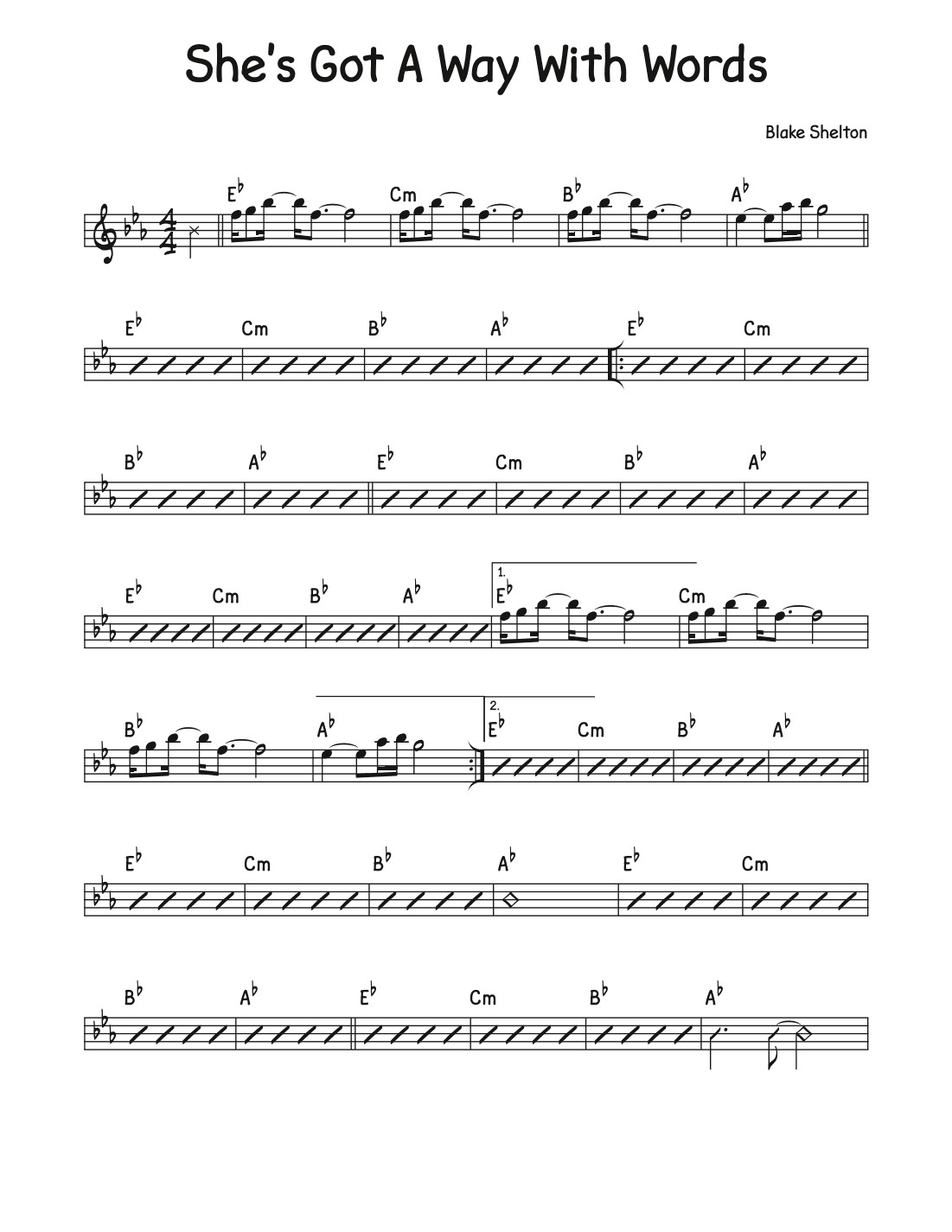 She's Got A Way With Words (arr. David M Fagnant)