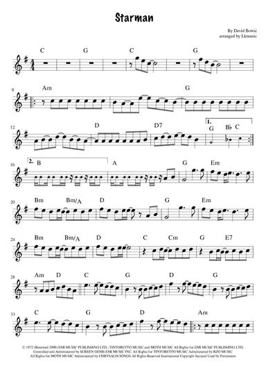 Starman (arr. Lkmusic)