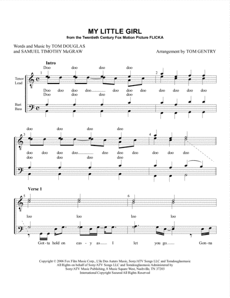 My Little Girl (arr. Tom Gentry)
