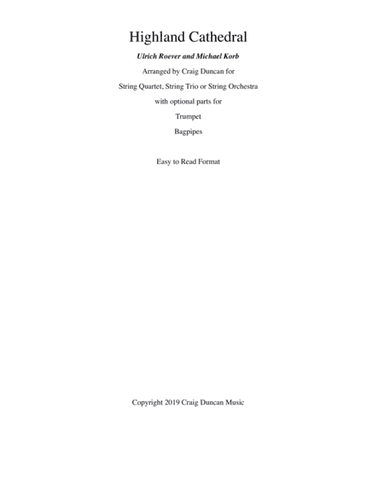 Highland Cathedral (arr. Craig Duncan)