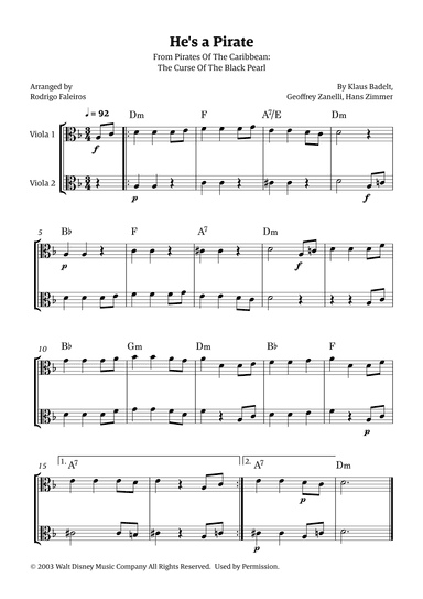 He's A Pirate (arr. Rodrigo Faleiros)
