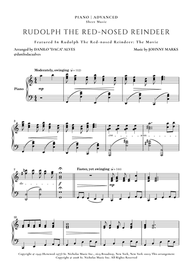 Rudolph The Red-nosed Reindeer (arr. Danilo "Daca" Alves)