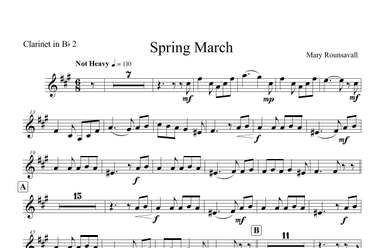 Spring March: Bb CLARINET 2 PART