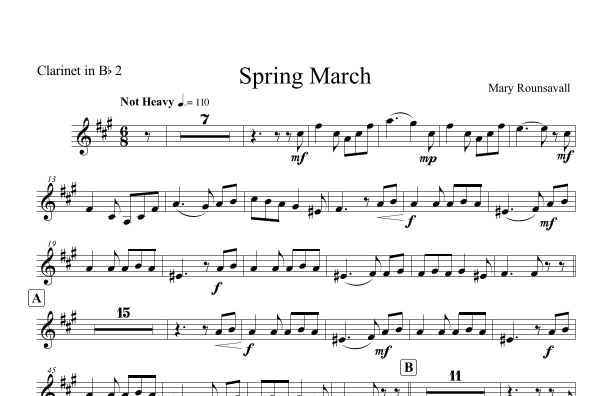 Spring March: Bb CLARINET 2 PART