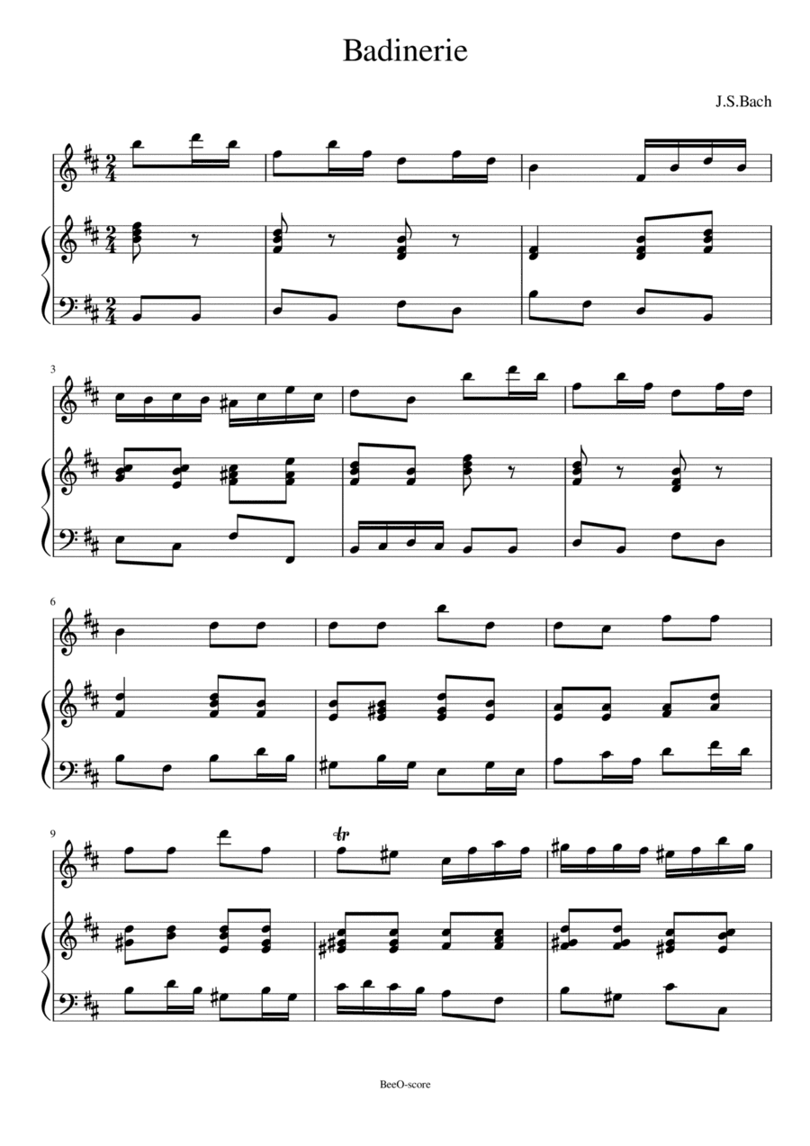 Badinerie (arr. BeeO)