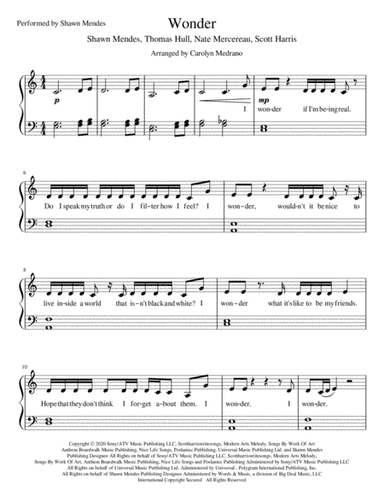 Wonder (arr. Carolyn Medrano)