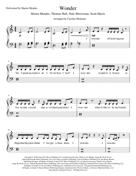 Wonder (arr. Carolyn Medrano)