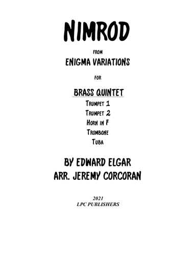 Nimrod from the Enigma Variations for Brass Quintet (arr. Jeremy Corcoran)