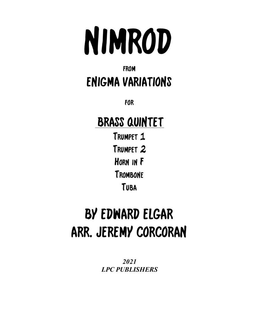 Nimrod from the Enigma Variations for Brass Quintet (arr. Jeremy Corcoran)