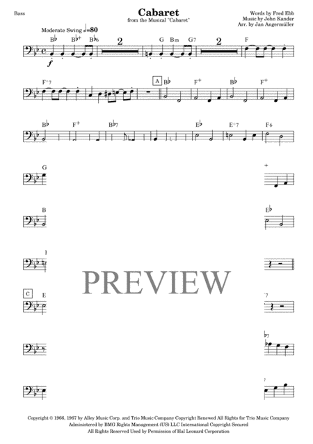 Cabaret (arr. Jan Angermüller)
