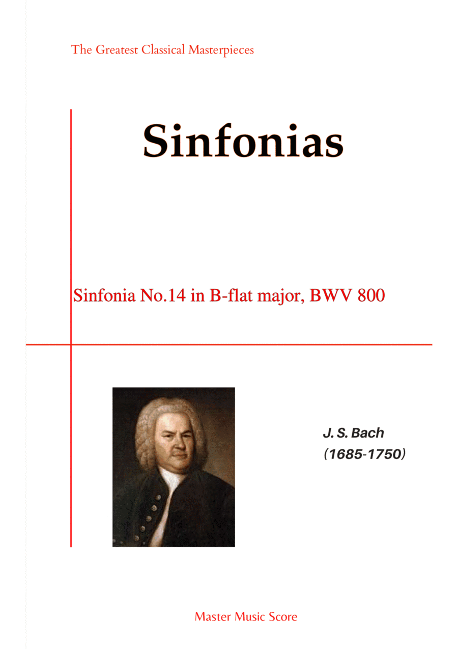 Bach-Sinfonia No.14 in B-flat major, BWV 800.(Piano) (arr. MPS)