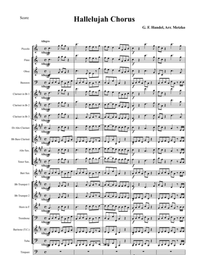 Hallelujah Chorus from the Messiah in new Concert Band arrangement (arr. Brandyn Metzko)