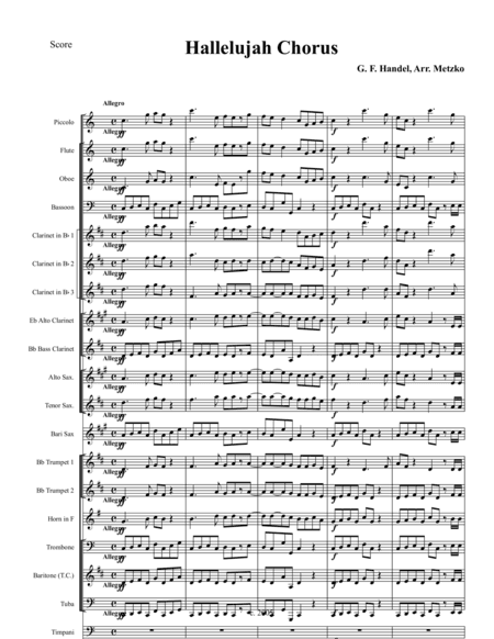 Hallelujah Chorus from the Messiah in new Concert Band arrangement (arr. Brandyn Metzko)