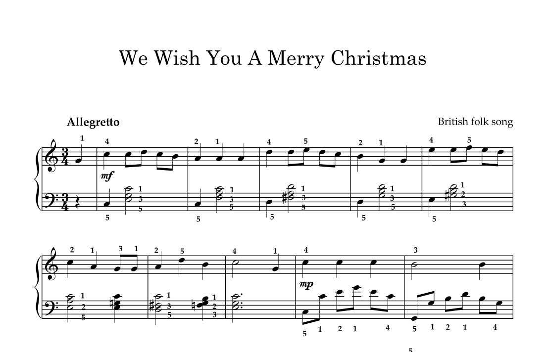 W e Wish You A Merry Christmas (arr. javier franco)