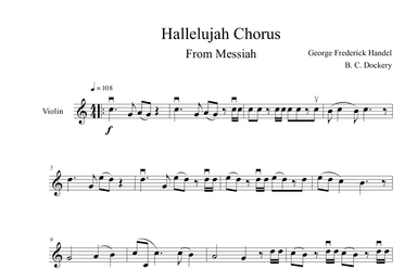 Hallelujah Chorus from Messiah (Violin Solo) (arr. B. C. Dockery)