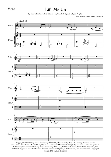 Lift Me Up (arr. Fabio Eduardo de Oliveira)