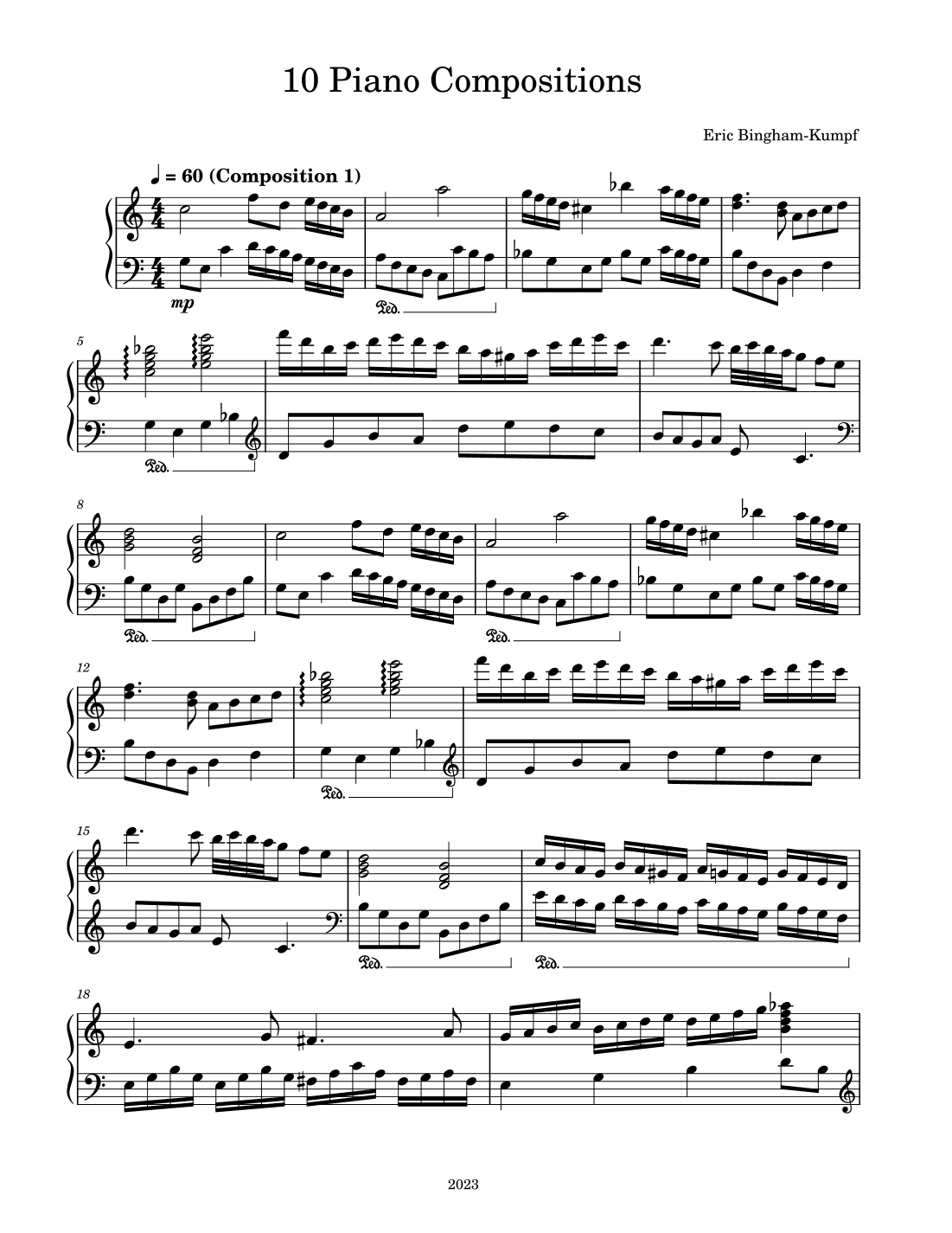 10 Piano Compositions