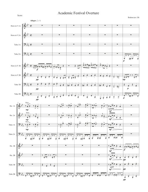 Academic Festival Overture (arr. Tim Olt)