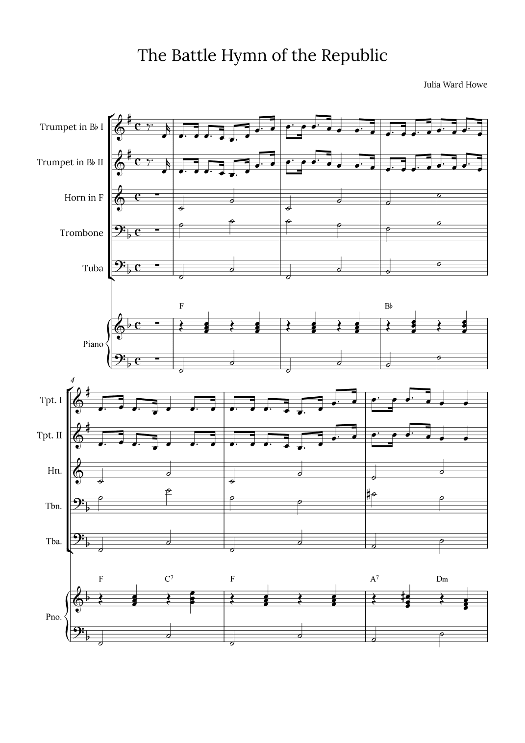 The Battle Hymn of the Republic (arr. Alex Nunes Rodrigues)