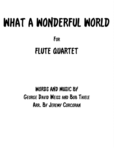 What A Wonderful World (arr. Jeremy Corcoran)