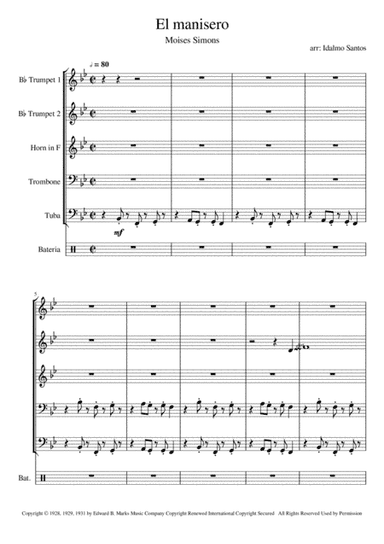 The Peanut Vendor (el Manisero) (arr. Idalmo Santos)