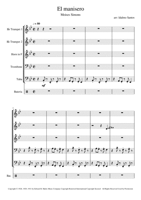 The Peanut Vendor (el Manisero) (arr. Idalmo Santos)