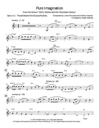 Pure Imagination (arr. Roger Wallace)