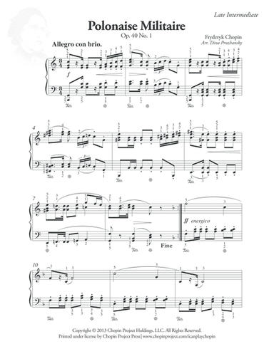Polonaise Militaire Op. 40 No. 1 (arr. Dina Pruzhansky)
