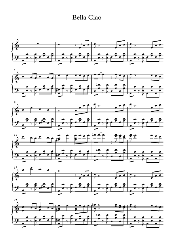 Bella Ciao (arr. Dimitris Stamatelatos)