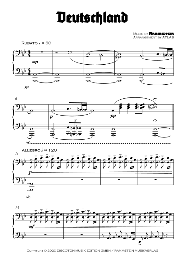Deutschland,d-land Uber Alles (arr. ATLAS)
