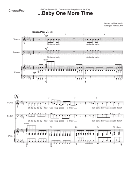 ...baby One More Time (arr. Pakk Hui)