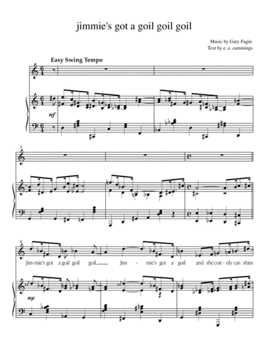 Jimmie's got a goil, goil, goil, for voice and piano