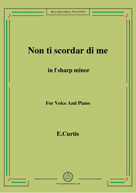 De Curtis-Non ti scordar di me in f sharp minor (arr. MSM)