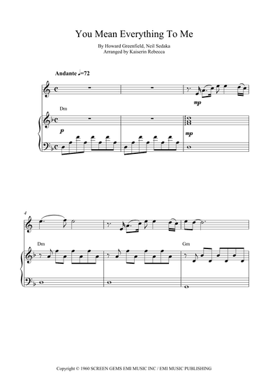 You Mean Everything To Me (arr. Kaiserin Rebecca)