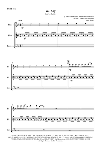 You Say (arr. Fabio Britto)