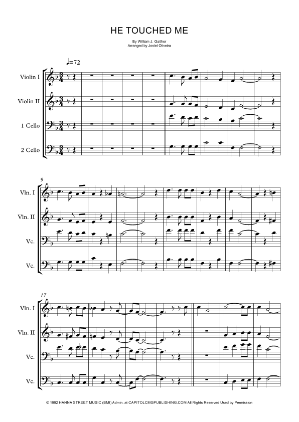 He Touched Me (arr. Josiel Oliveira)