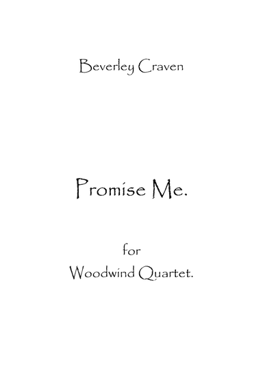 Promise Me (arr. Spence Bundy)