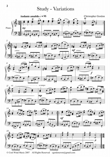 Study-Variations for Piano