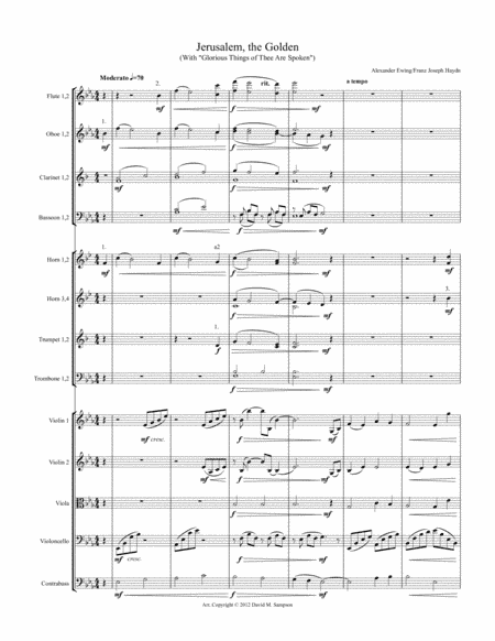 Jerusalem the Golden (orch) (arr. David M. Sampson)