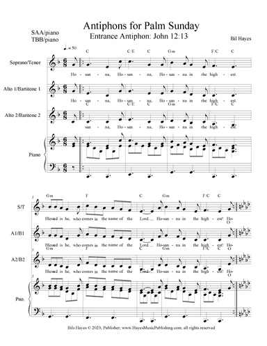 Antiphons for Palm Sunday