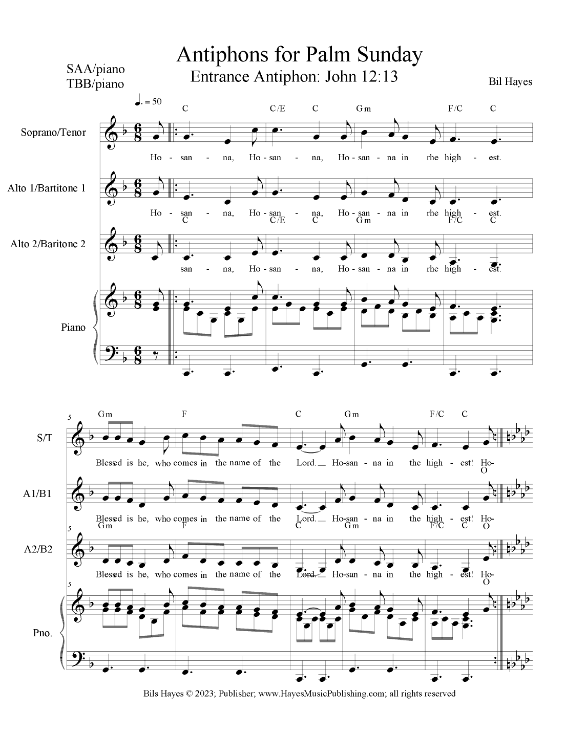 Antiphons for Palm Sunday