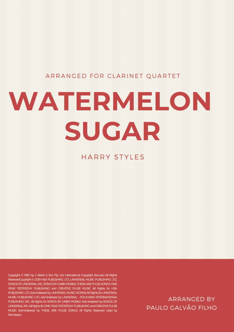 Watermelon Sugar (arr. Paulo Galvão Filho)