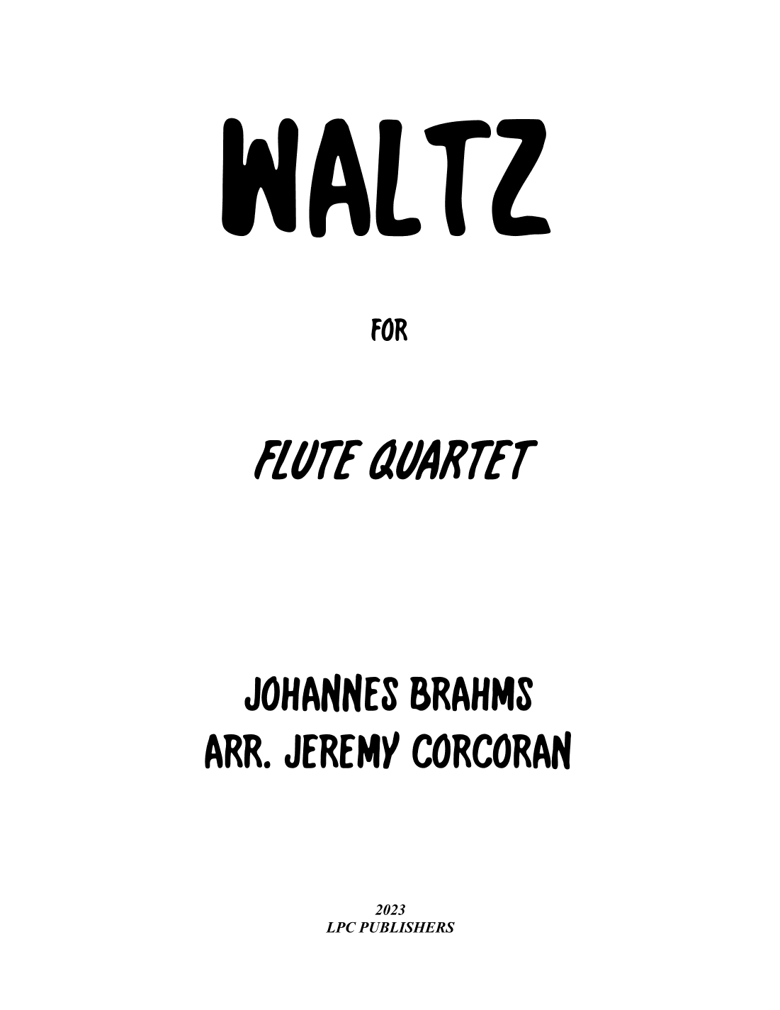 Waltz for Flute Quartet (arr. Jeremy Corcoran)