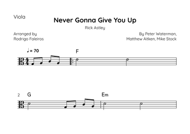 Never Gonna Give You Up (arr. Rodrigo Faleiros)