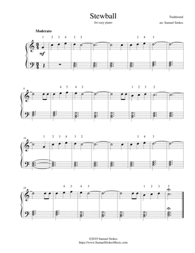 Stewball - for easy piano (arr. Samuel Stokes)