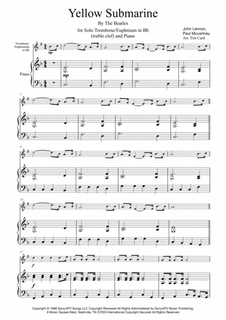 Yellow Submarine (arr. Tim Curd)